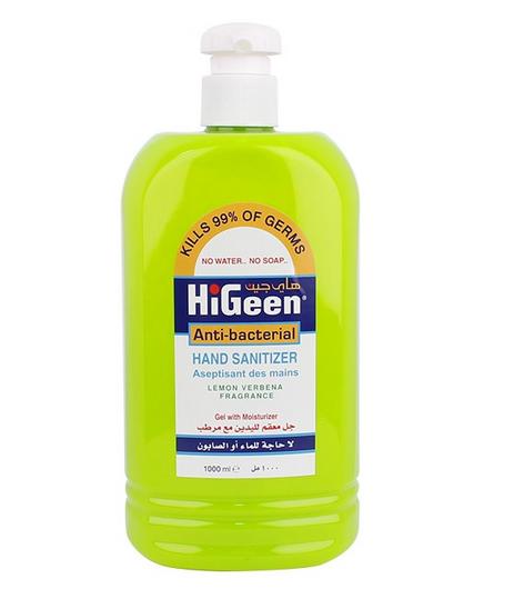 هاي جين معقم اليدين برائحة الليمون والفيربينا 1 لتر