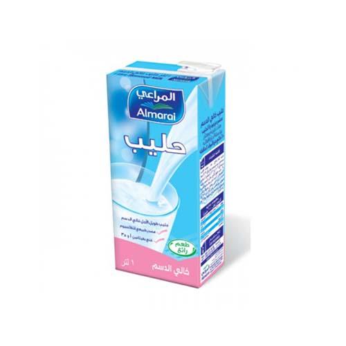 المراعي حليب خالي الدسم 1 لتر