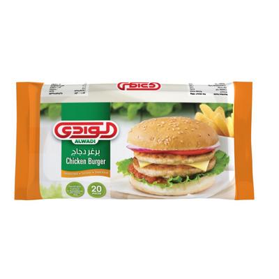 الوادي برجر دجاج 900 جم × 20 قطعة