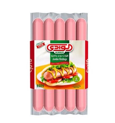 الوادي جامبو هوت دوج 620 جم 5 قطع