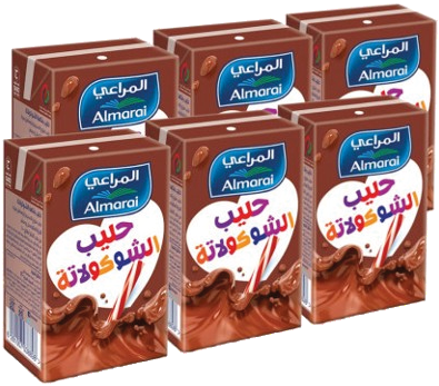 المراعي نجوم حليب بنكهة الشوكولاتة 150 مل-6 حبات