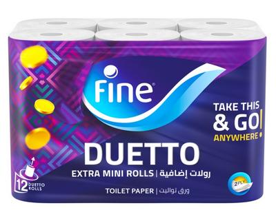 فاين دويتو ميني رول اكسترا 12 رول 2 طبقات