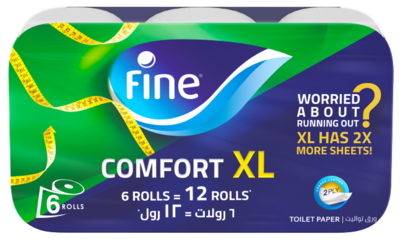 فاين كومفورت XL 6 مناديل التواليت
