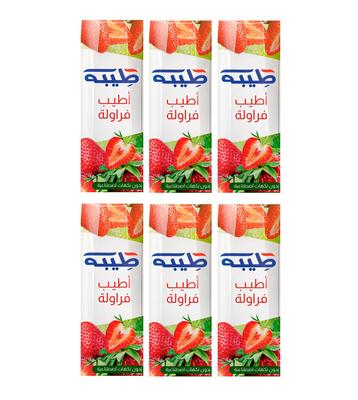 طيبة عصير فراولة 235 مل 6 علب