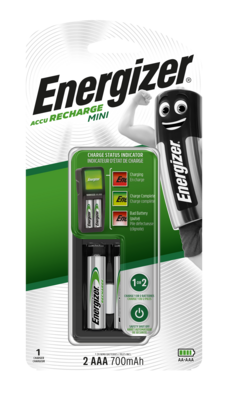 إنرجايزر شاحن صغير إنكل. عدد 2 بطارية AAA 700 مللي أمبير