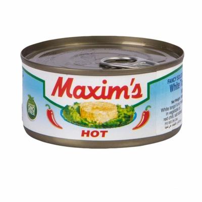 مكسيم تونجول لحم تونا ابيض بالزيت النباتي مع فلفل احمر معلب 185 جم