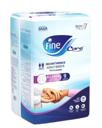 فاين كير حفاضات للكبار مقاس كبير جدا للجنسين، مقاس الخصر حتى 178 سنتيمتر، 9 حفاضات