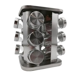 طقم رف بهارات دوار 12 قطعة 360 درجة