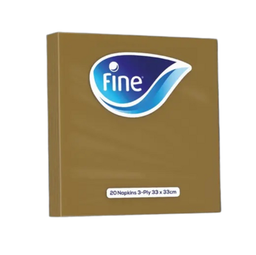 مناديل للمائدة فاين جولد 20 منديل 3 طبقات 33 × 33 سم
